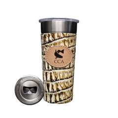 Frio 24-7 Cup w/ Desert Storm Leather Wrap & Join CCA Badge & Bottle Opener